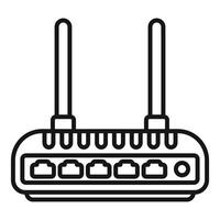 Wireless router providing stable internet connection for remote work vector