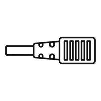Optic cable connector connecting into internet router modem vector