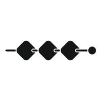 Skewer icon representing shish kebab cooking method vector