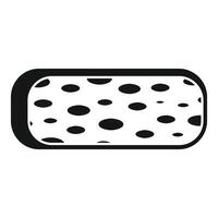 Rectangular piece of swiss cheese showing holes vector