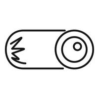 Round button showing energy saving mode on device vector