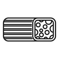 This is an icon of a sliced salami vector