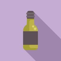 Glass bottle containing sparkling wine with blank label for branding vector
