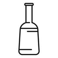 Chemical laboratory glass flask icon representing science experiment vector