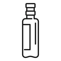 Bottle of olive oil with cork stopper is standing on white background vector