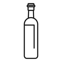 Bottle of wine with blank label for branding and design vector