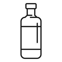 Bottle of water, container with liquid, refreshing drink icon vector