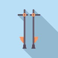 Pair of jumping stilts standing upright for recreation and exercise vector