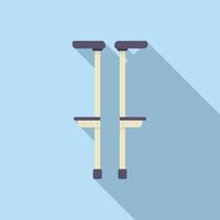 Pair of jumping stilts casting long shadow on blue background vector