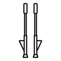 Circus stilts icon representing performance and entertainment vector