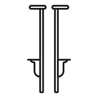 Drywall stilts icon, construction tool for working at height vector