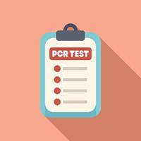 Clipboard showing pcr test result with checkboxes for positive detections vector