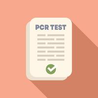 Pcr test showing negative result with green check mark icon vector