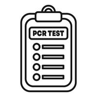 Clipboard showing pcr test results icon vector