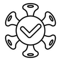 Immune system defeating virus, immune system icon, immune system working vector