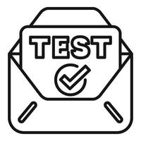 Test exam result mail sending with check mark icon vector
