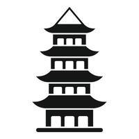 Traditional japanese building standing tall with multiple levels vector