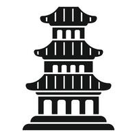 Traditional asian pagoda building standing on platform vector