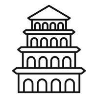 Ancient building with columns showing roman architecture vector