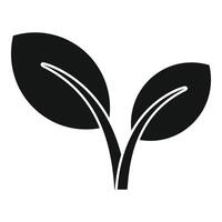 Simple icon of a plant growing with two leaves vector
