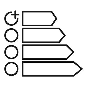 agregando tarea a lista con Derecha flecha botones icono contorno estilo vector