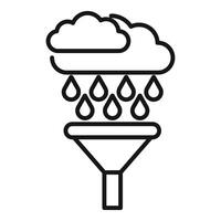 Data mining icon showing filtering big data information vector