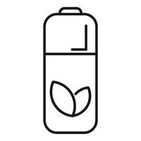 Eco battery icon showing sustainable energy source vector