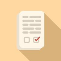 Document with checkmark icon showing completion of task vector