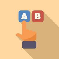 Businessman making decision choosing between option a or option b vector