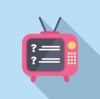 Retro tv showing question marks on screen, concept of mystery and intrigue vector