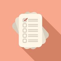 Clipboard with checklist showing completed task business organization concept vector