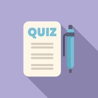 Quiz paper representing online test or examination vector