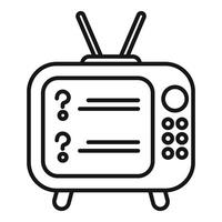 Retro tv set displaying question marks on screen vector