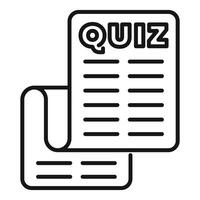 Online quiz form icon showing taking test vector