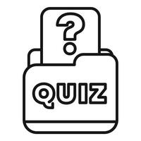 Online quiz file folder with question mark icon vector