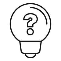 Light bulb with question mark drawing for faq and new ideas vector