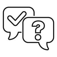 Question and answer speech bubbles showing solving problems vector