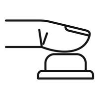 Finger pushing a button, taking action, making a decision vector
