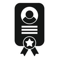 Awarding best employee of the month with certificate and star badge vector