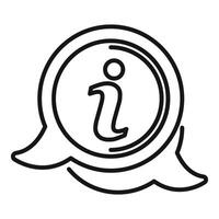Speech bubble with information icon showing customer support vector