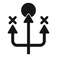 Choosing right path concept icon with arrows pointing up vector