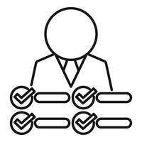 Businessman checking all the checkboxes for success vector