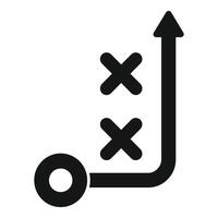 Strategy planning icon showing forward thinking and tactics vector