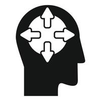 Man thinking about decision making, choosing right direction, career path vector