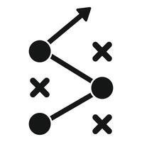Strategy planning with checkpoints showing growth and progress vector