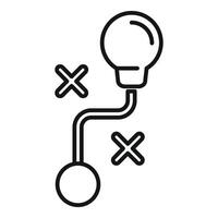 Problem solving process reaching solution avoiding obstacles vector