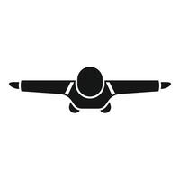 Skydiver flying in wind tunnel icon, simple style vector
