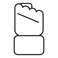 Opened shawarma kebab box with napkin is waiting for customer vector