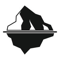 Large iceberg floating with huge underwater block vector