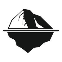 Large iceberg floating with hidden underwater danger vector